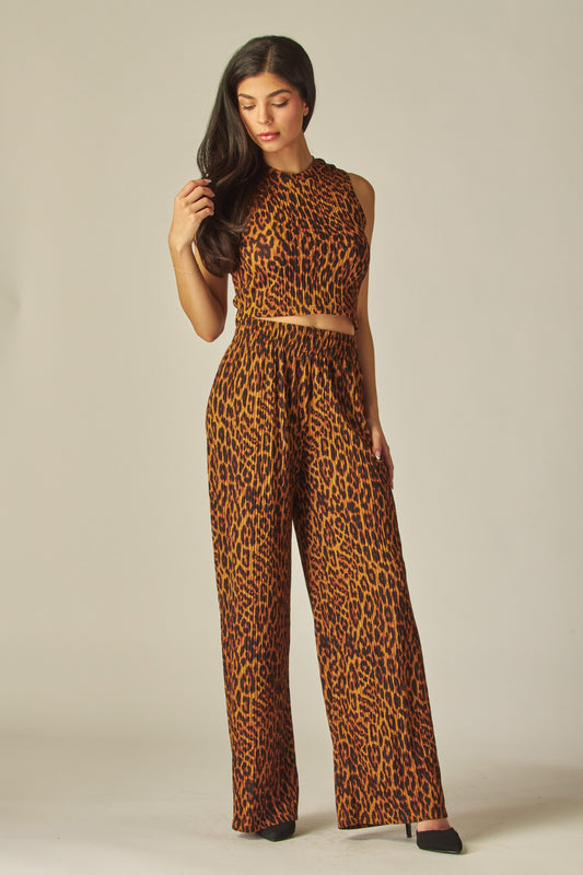 Crinkle Sleeveless 2PC Set