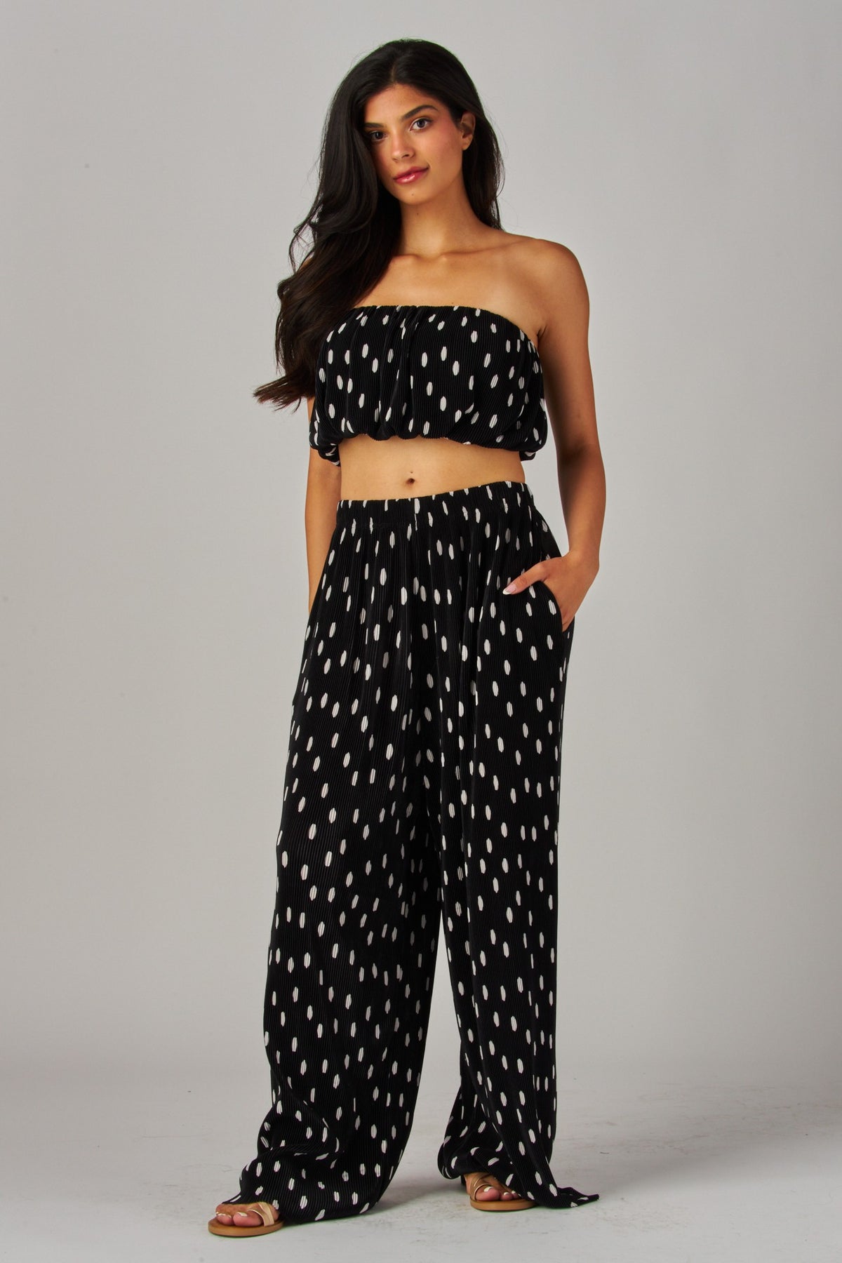 Tube Top Pleated 2PC Set