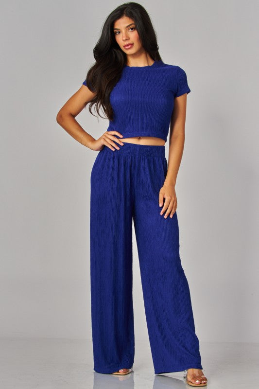 Crinkle Cap Sleeve 2PC Set