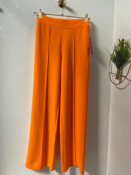 Solid Wide Leg Pants
