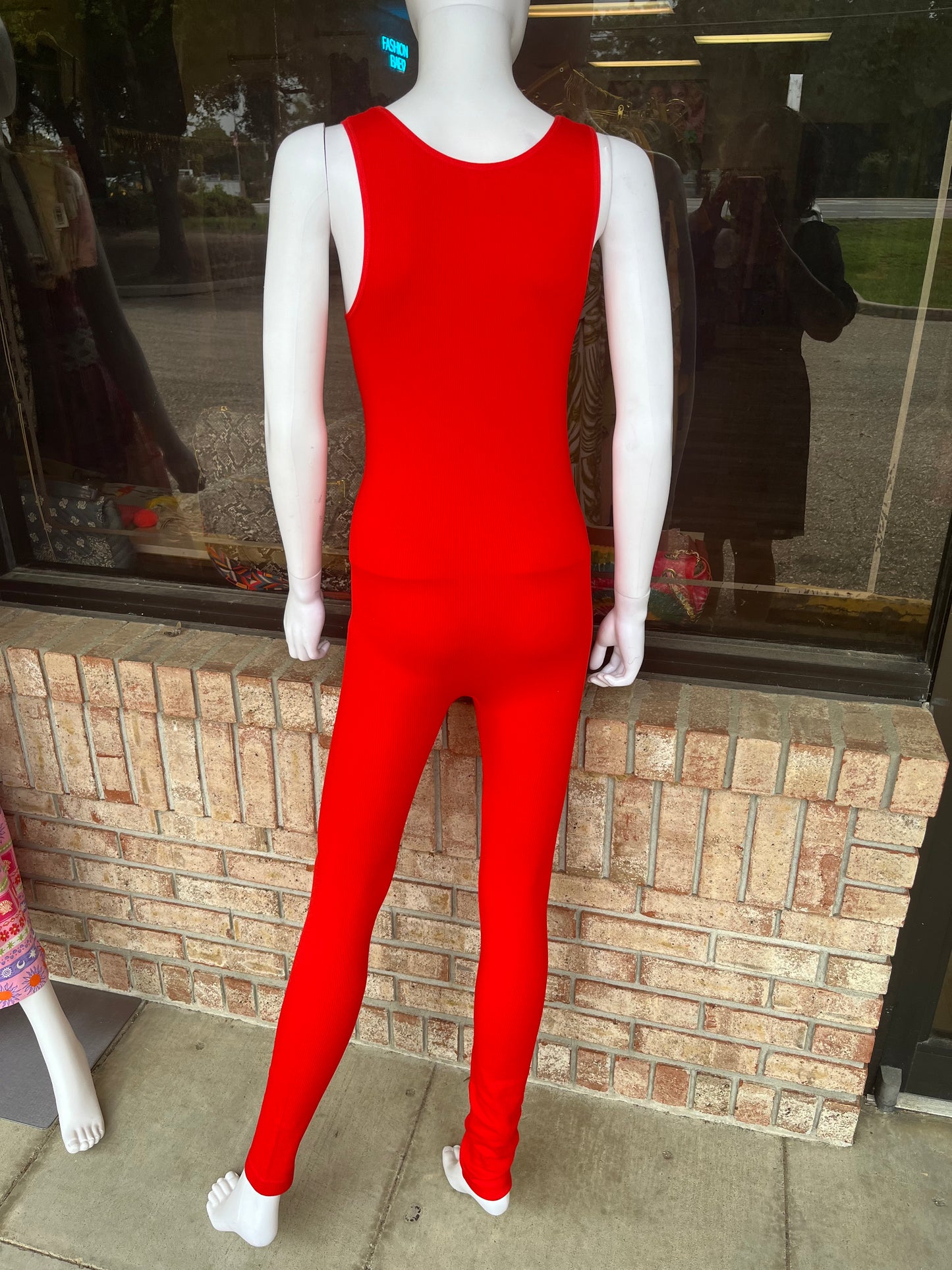 Zip Front Ribbed Catsuit