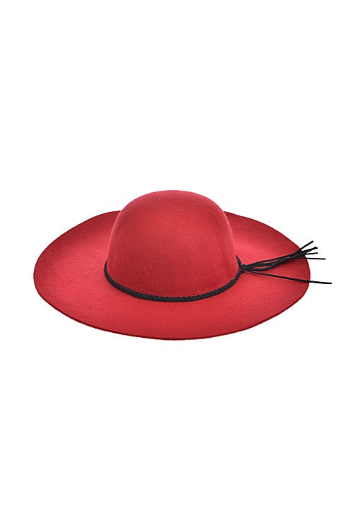 Strap Braided Long End Fedora