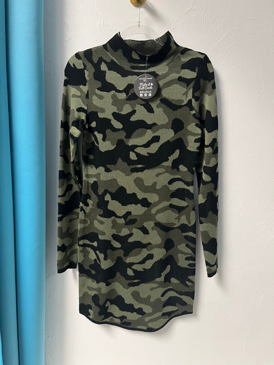 Camo Sweater Dress