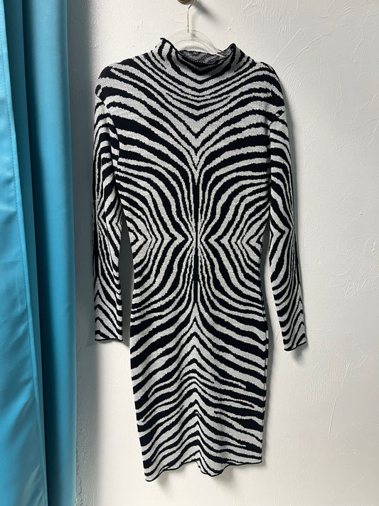 Zebra Sweater Dress