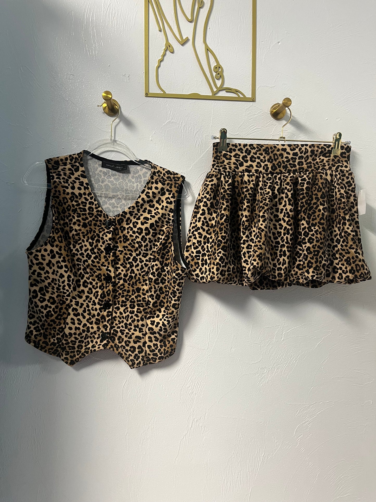 Cheetah 2PC Vest Set