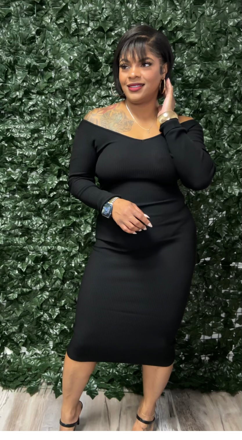Yoko Long Sleeve Midi Dress