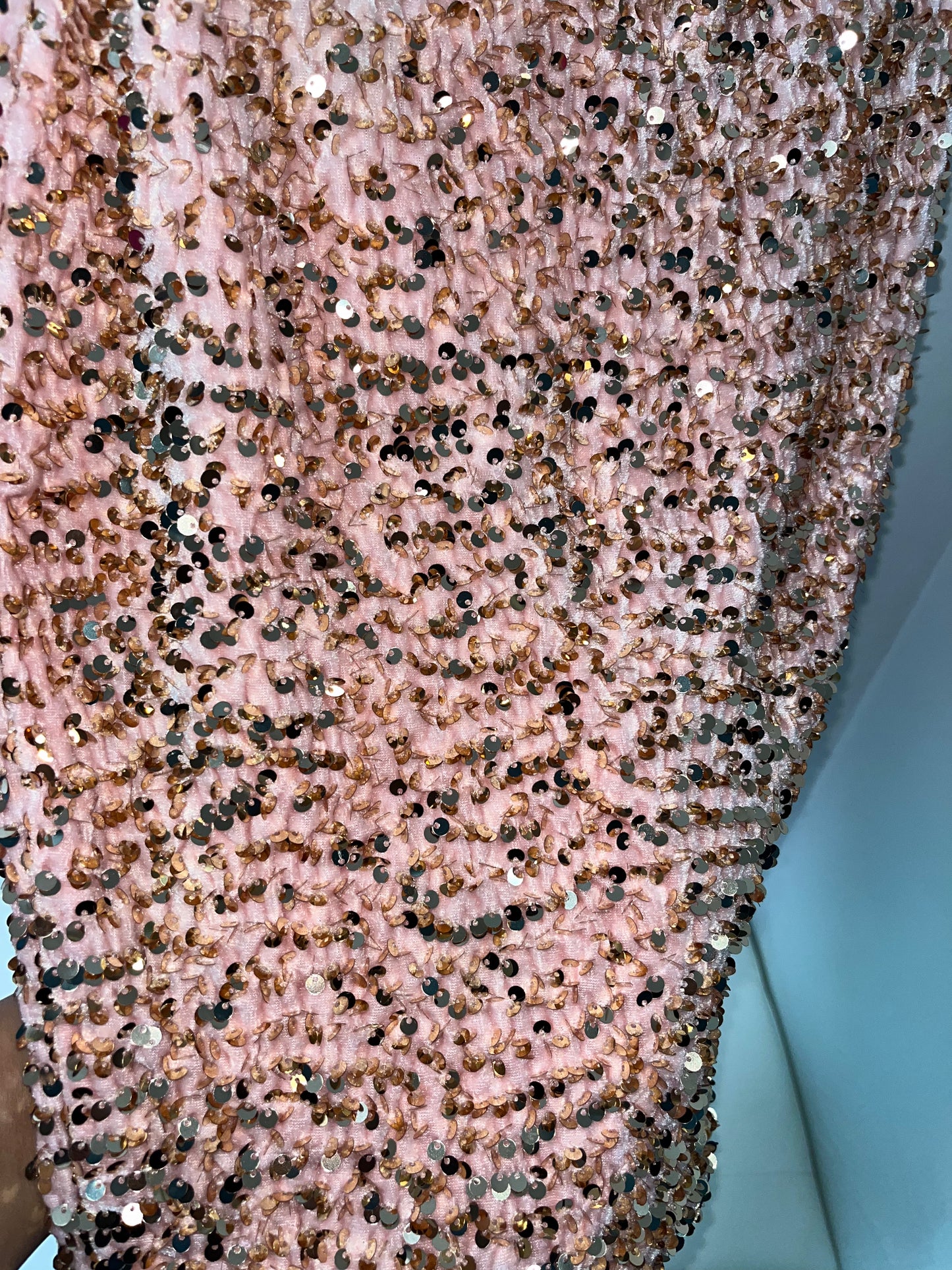 Orange Sequin Mini Dress