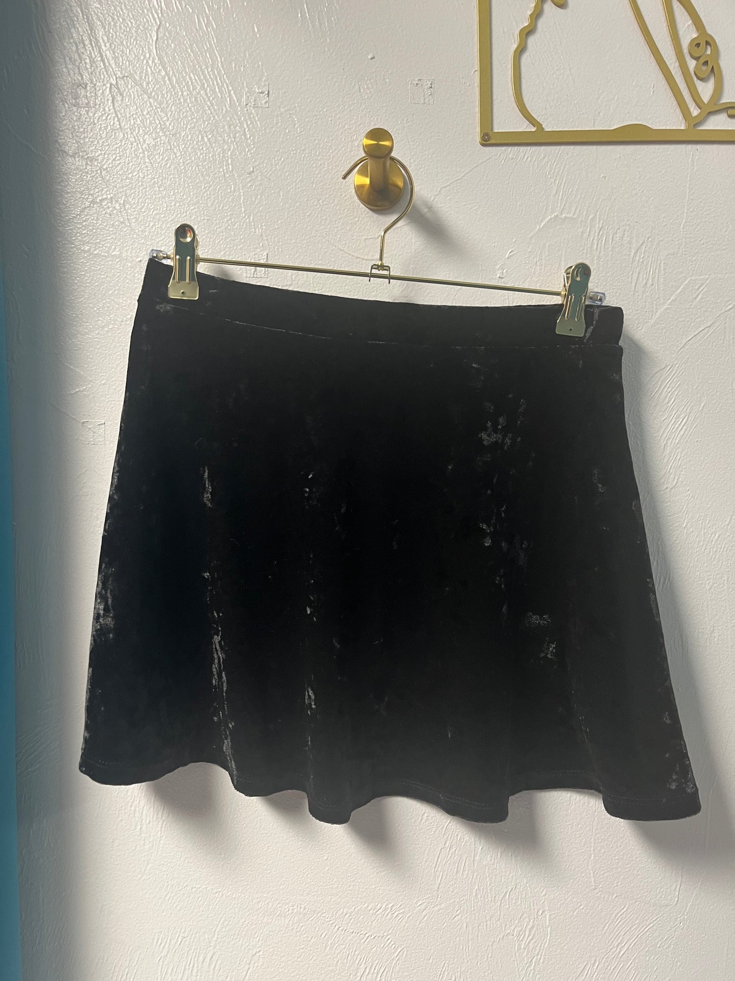 Velvet Mini Skater Skirt