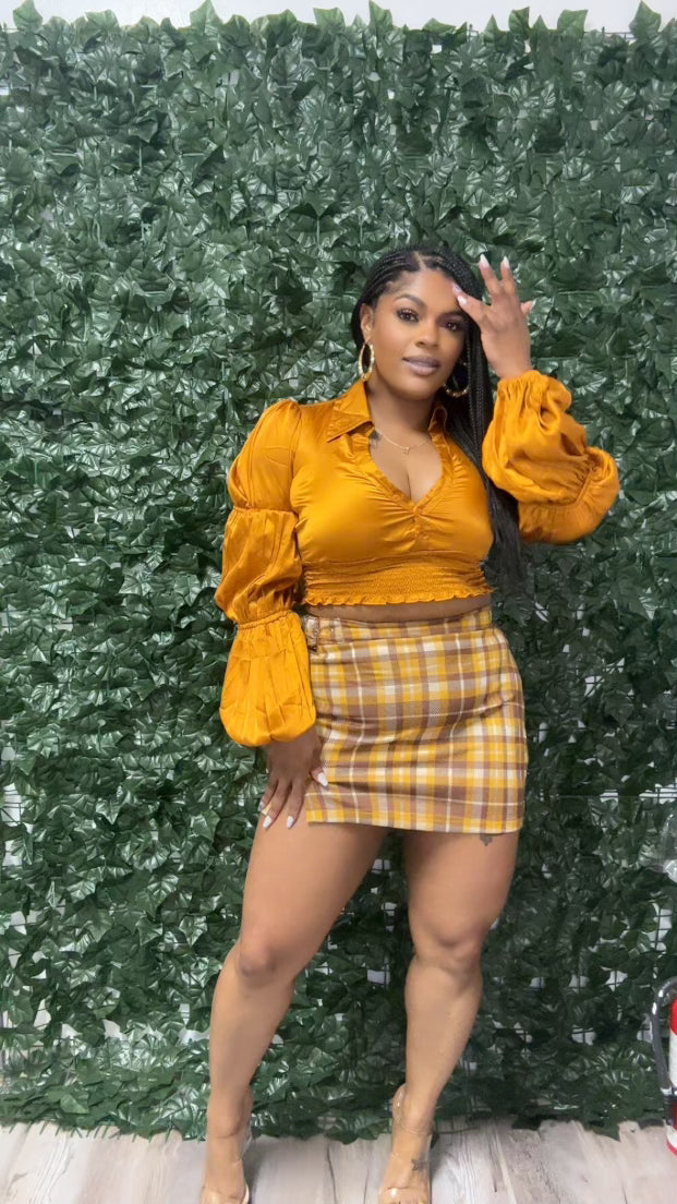 Browns Plaid Mini Skirt