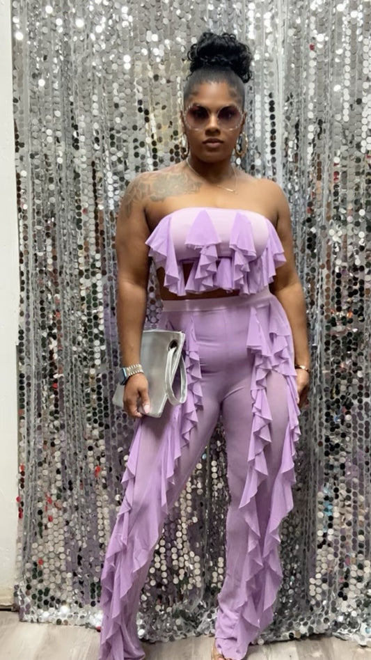 Ruffle Mesh 2PC Set