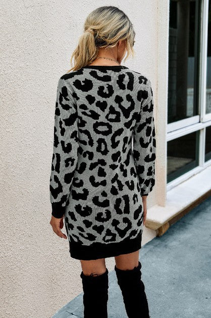 Cheetah Sweater Dress